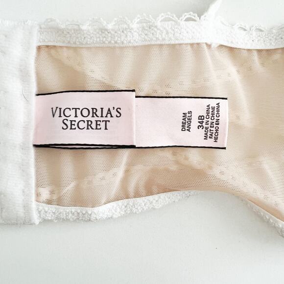Victoria's Secret Dream Angels Bra 34B Floral Pretty Girly Mesh Lace - Picture 4 of 7